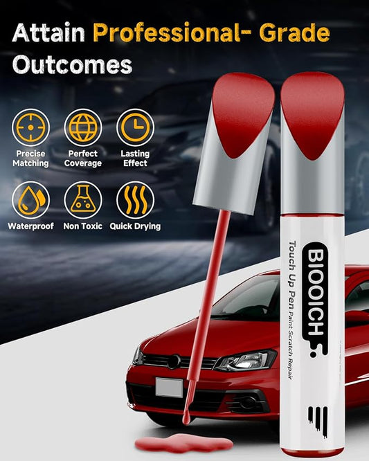 Touch Up Paint Pen Exact Color Match Car Chip and Scratch Repair (for vw, Tornado Red(LY3D/G2))