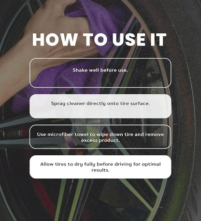 No Touch Tire Care Kit – Wheel Tire Cleaner for Drivers with Random Item