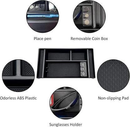 Center Console Organizer Tray fits for 2019-2022 GMC Sierra/Chevy Silverado 1500 Accessories, 2020-2021 2022 2023 Silverado/Sierra 2500 HD/3500 HD