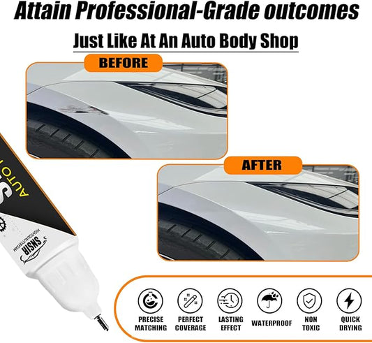 Car Touch up Paint(Pearl White Multi-Coat(PPSW)) Compatible with Tesla Model Y/3/X/S, Car Paint Pen Scratch Repair Two-In-One Touch Up Paint, Premium Car Scratch Remover for Deep Scratches