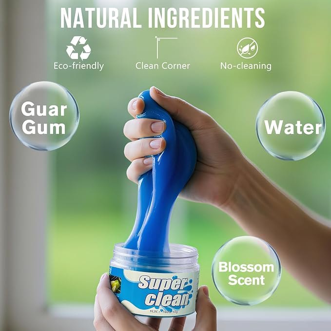 Car Cleaning Gel Car Clean Detailing Putty, Universal Car Interior Cleaner Slime, Car Putty Auto Detailing Tools Accessories, Dust Remover Perfect Cleaning Kit Supplies, Gifts for Men Women-5.6oz