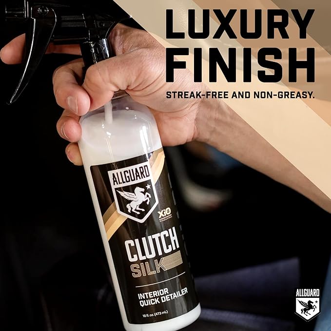 Clutch Silk - Interior Cleaner & Quick Detailer Formulated with XiO2™ Ceramic - Protects While Cleaning Leather, Plastics, Vinyl, Glass & More - Satin Finish with UV Defense & Anti-Static