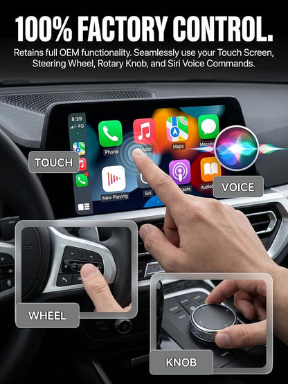 Wireless CarPlay Adapter for iPhone, 5.8GHz Mini Chip for 5s Auto-Connect, Converts Factory Wired to Wireless CarPlay, Single-Device Dedicated Connection, Only for iPhone/Wired Cars