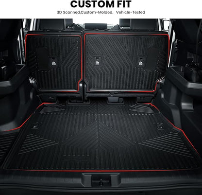 LASFIT Trunk Mat&Backrest Mat for Toyota 4Runner 2025-2026 5-Seater Gas Only(Not Fit Hybrid or 7-Seater), All Weather TPE Custom Fit Cargo Liner for 6th gen 4Runner SR5/TRD/Limited Cargo Mat
