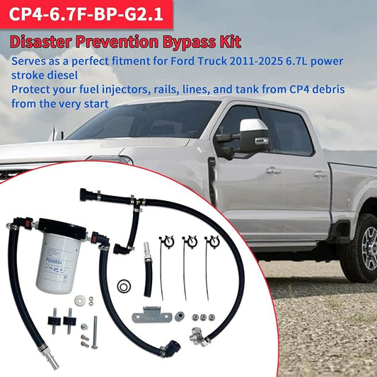 Upgraded Woven CP4 Disaster Prevention Kit Compatible with 2011-2022 Ford F250 F350 F450 F550 Super Duty - 6.7L Powerstroke Diesel Engine Replace# CP4-6.7F-BP-G2.1, 7031190