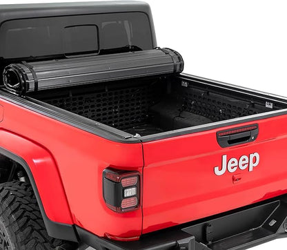 Rough Country Hard Roll-Up Tonneau Cover for Jeep Gladiator JT (2020-2026) - Aluminum Truck Bed Cover, Fits 5' Bed
