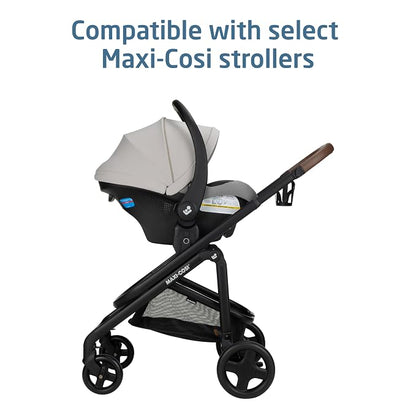 Maxi-Cosi Mico Pro Baby Infant Car Seat with Base, Ventilated Chair, Soft Headrest Pad, Easy-Install Latch, Adjustable Belt Guide, 3-Position Base, Stroller-Ready, 4-30 lbs, up to 32 in, SeaDrift