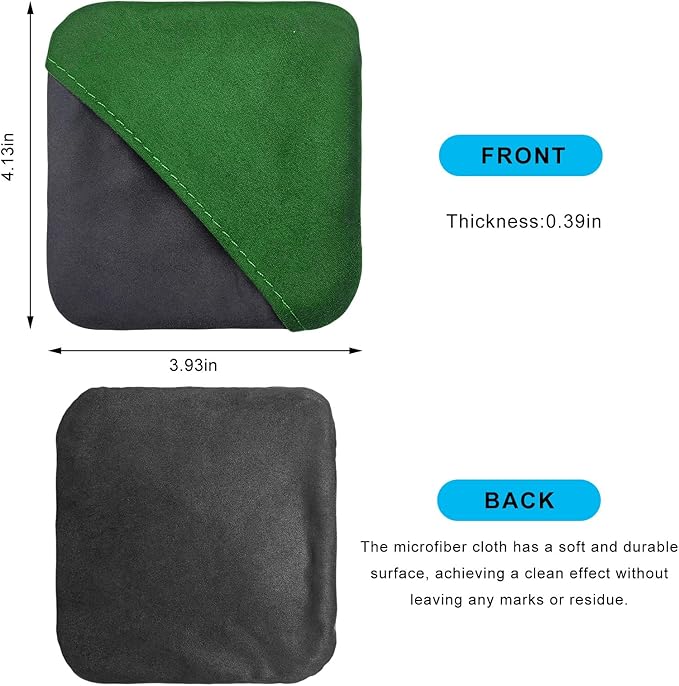 Ohleats Car Screen Cleaner, Microfiber Auto Screen Cleaning Pad, Foldable Touch Screen Cleaner Cloth for Vehicle Dashboard LCD Display, Car Cleaning Kits (Green&Gray)