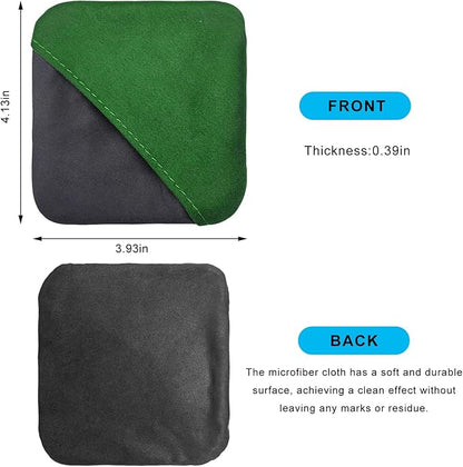 Ohleats Car Screen Cleaner, Microfiber Auto Screen Cleaning Pad, Foldable Touch Screen Cleaner Cloth for Vehicle Dashboard LCD Display, Car Cleaning Kits (Green&Gray)