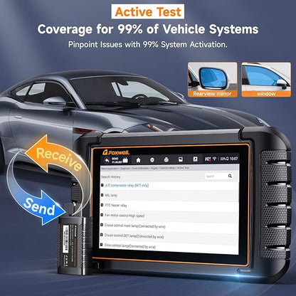 2026 FOXWELL Scanner NT809BT OBD2 Scanner Diagnostic Tool with 30+Resets, All System Bidirectional Scan Tool for All Vehicles, CAN-FD, FCA Autoauth, 3-Yr Free Update, AutoVIN, Wireless 65-Foot, Black