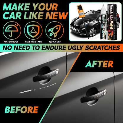 Black Touch Up Paint for Cars, 2-in-1 Car Scratch Repair Pen, 0.68 fl oz | Color-accurate for most black finishes, precise 2-in-1 control, quick-dry, resists water and UV, helps prevent rust