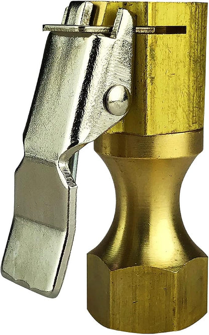 Haltec CH-360OP Solid Brass Lock On Open Air Chuck with Clip On European Style 1/4 inch NPT