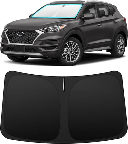 INSAUTO Custom Fit Windshield Sun Shade Accessories for Hyundai Tucson 2016-2021, Foldable Front Window Sunshade, UV & Heat Reflector, Keeps Interior Cool, Includes Storage Bag