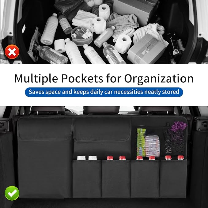 Car Trunk Organizer Backseat Hanging Organizer with Storage Pockets for Subaru Crosstrek, Forester, Outback, Ascent 2000-2024 2025 Car Accessories