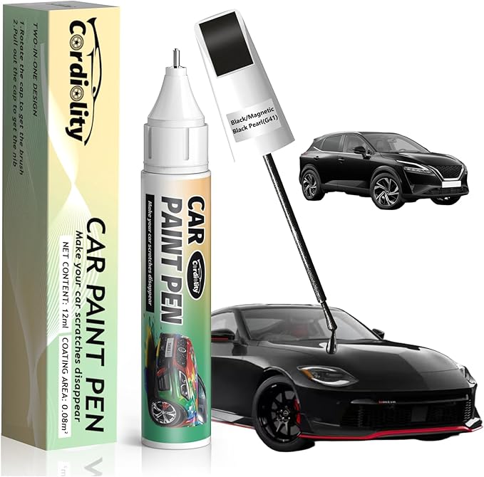 G41 Black/Magnetic Black Pearl Touch Up Paint for Nissan, Color Accurate Car Paint Scratch Repair Pen, Quick & Easy Fix Automotive Chips and Nicks