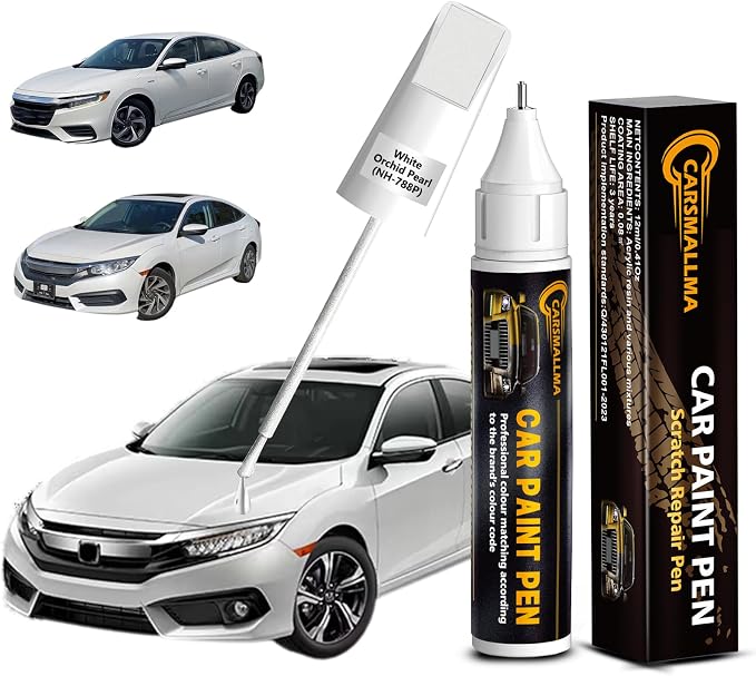 Car Touch Up Paint for Honda(NH-788P White Orchid Pearl), Color Accurate Car Scratch Repair Remover Pen,Automotive Paint Quick & Easy to fix vehicle Chips and Nicks Scuff