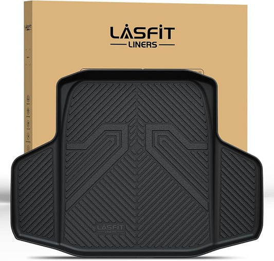 LASFIT Trunk Mat for Honda Accord Seden 2026 2025 2024 2023 2022 2021 2020 2019 2018 (Gasoline & Hybrid), All Weather TPE Custom Fit Accord Trunk Liner Trunk Tray Cargo Liner Accessories, Black