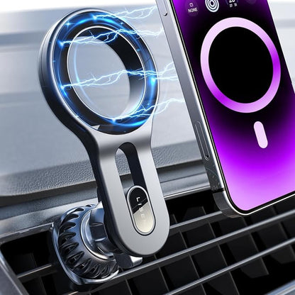 LISEN for MagSafe Car Mount, Magnetic Phone Holder for Car Vent Phone Mount, Air Vent Hands Free Phone Mount, Super Magnetic Phone Mount, Gifts Car Phone Holder Magnetic for iPhone 17 Pro Max 16 15