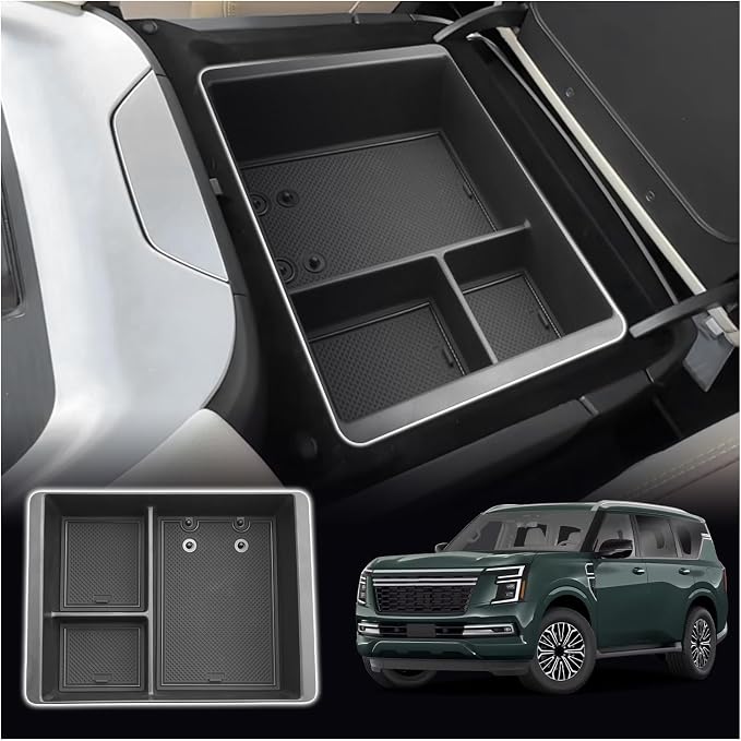 SXCY for 2025 2026 Armada Center Console Organizer for 2025 2026 Armada Accessories Center Console Tray for 2025 2026 Armada Armrest Console Organizer Tray 2025 2026 Armada Middle Console Organizer