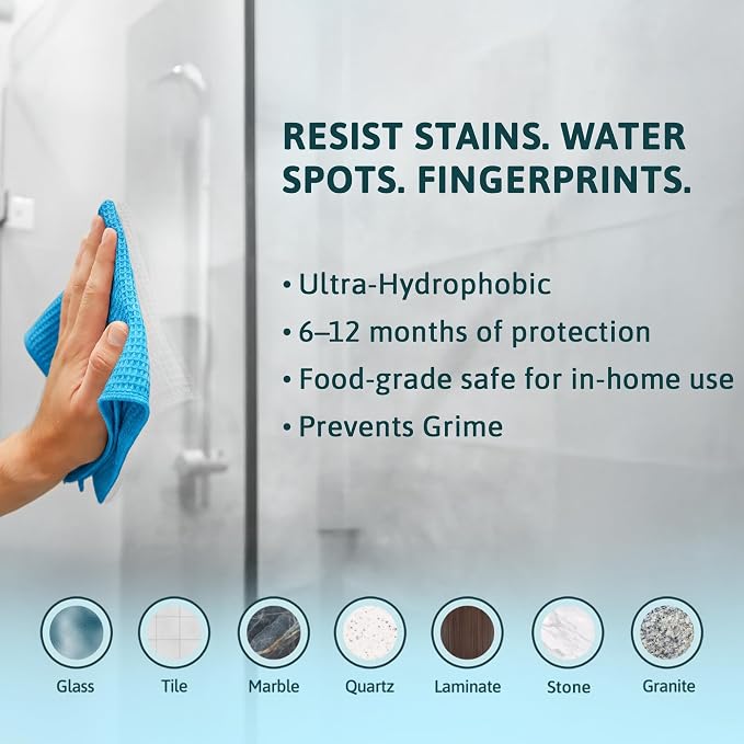 LifeGuard Home Ceramic Spray – Hydrophobic Ceramic Coating for Homes - Repels Dirt, Water, Fingerprints & Grime – Scratch & Stain Resistant – Lasts 6 Months – Made in USA
