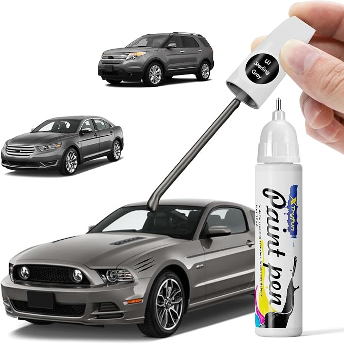 UJ Sterling Gray Touch Up Paint Compatible with Ford, DIY Car Paint Scratch Repair, Automotive Paints, Quick & Easy Fix Scratch Repair for F150/Focus/Taurus/Transit/Mustang/Fiesta/Escape