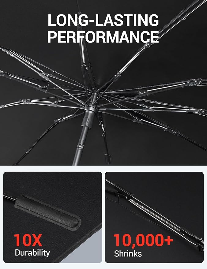 BASENOR 2017-2026 Tesla Model Y Model 3 Windshield Sunshade Umbrell [Nano Ice Crystal Particle] Front Window Shade, Coating 100% Heat Protection Retractable Sunshades