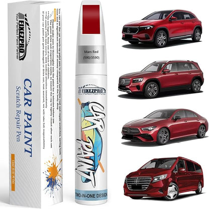 590/3590 Mars Red Car Touch Up Paint for Mercedes-Benz, Color Match Auto Paint Repair Pen,Professional Car Scratch Repair Remover Pen Quick & Easy to Use