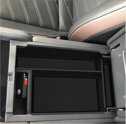 SXCY 2PCS for 2026 Nissan Pathfinder Center Console Organizer+Under Console Tray for 2022-2026 Nissan Pathfinder Accessories Center Console Tray 2026 Pathfinder Armrest Console Organizer Tray