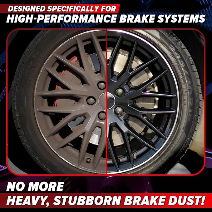 Rim Reactor Wheel Cleaner – Premium Formula Quickly Removes Brake Dust, Grime & Dirt - Tire Cleaner Spray Safe for Alloy, Aluminium, Chrome and Black Wheels - pH Neutral Rim Care – 16 fl. oz. (2-pack)