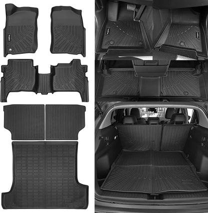 Floor Mats for Toyota 4Runner 1996-2002 5 Seats, Trunk Mat and Backrest Mat All Weather TPE Protector for Toyota 4Runner Accessories