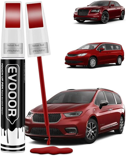 Velvet Red(PRV/NRV) Touch Up Paint Compatible with Chrysler Exact Match 2 in 1 Touch up Paint for Chips and Nicks Repair with 2pcs Disposable Micro Applicators