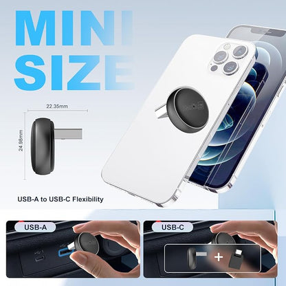 Carlinkit Mini Ultra 3 Wireless CarPlay & Android Auto Adapter, Convert Factory Wired to Wireless, USB-A/USB-C Fast Connection for iPhone & Android 11+, Plug & Play Dongle, OTA Upgrade