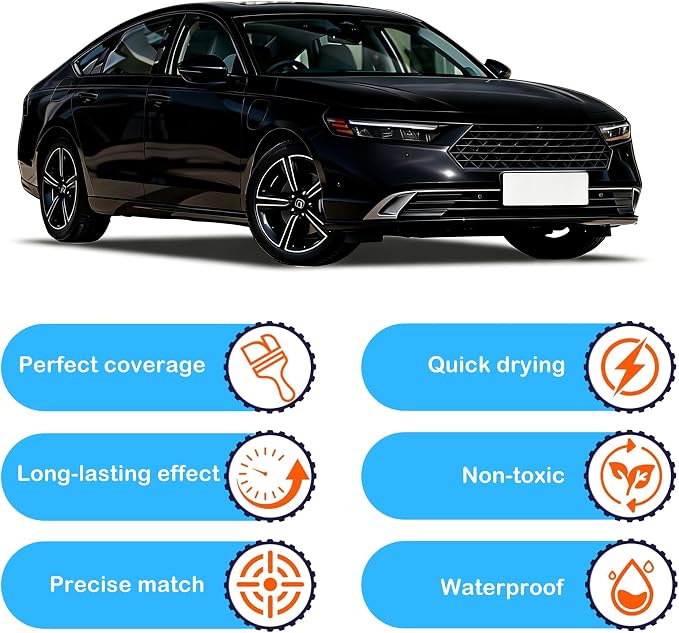 NH-731P Crystal Black Pear Touch Up Paint for Honda Match, Car Paint Scratch Repair kit, 2 in 1 Scratch Remover Pen with Color-Matched Rapid Drying of Paint Coating