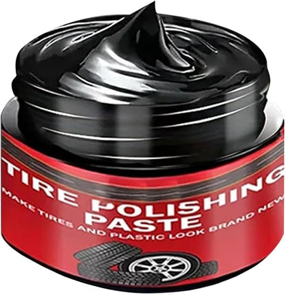 Tire Coating Paste - 30g Black Trim Restoration Wax | Tire Blackener Cream, Restorer, Rubber Seal Conditioner for Wheels Seats Door Seals Bumpers Cars Trucks Sedans RVs SUV Motorcycles