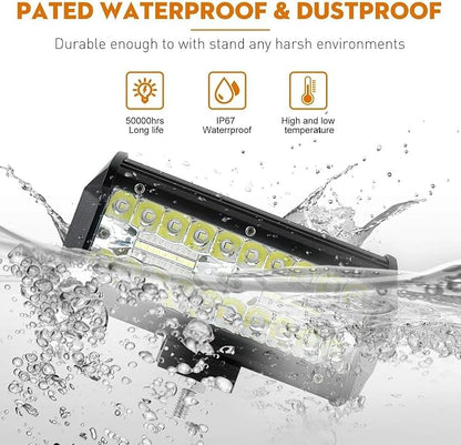 12 Volt led Lights, 7 Inch 120w led Off Road Lights 4 pcs Led Lights Vehicle Accessories for Trucks ATV UTV Tractor Pickup Cart SUV Jeep with Wiring Harness