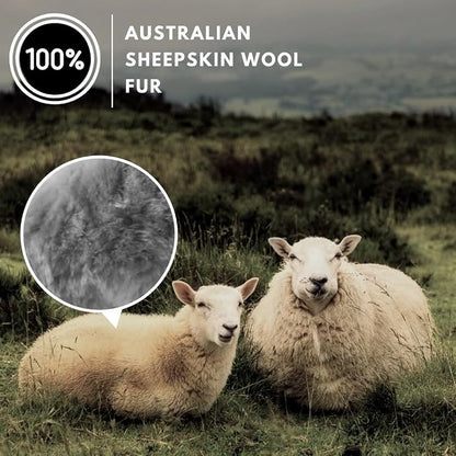 Andalus Brands Luxury Fluffy Car Steering Wheel Covers – Genuine Merino Sheepskin, Soft Fuzzy Car Steering Wheel Cover for Women, Universal 14.5-15" Size, Plush Fur Cute Auto Accessories, Gray