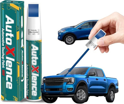 Velocity Blue Metallic(E7) Touch Up Paint Compatible with Ford Car Paint Pen Scratch Repair Automotive Scratch Remover Fix Exact Color Match