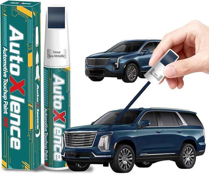 Deep Sea Metallic(GXP/WA136H) Touch Up Paint Compatible with Cadillac Car Paint Pen Scratch Repair Automotive Scratch Remover Fix Exact Color Match