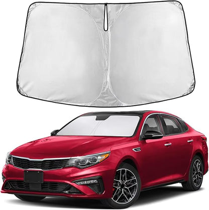 EcoNour Windshield Sunshade Compatible for Kia Optima 2016-2018 2019 2020, Sun Visor for Front Windshield & Window Sun Shade Cover, UV Heat Blocker & Protector, Car Accessories