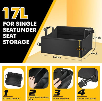 MIKKUPPA Truck Under Seat Storage - Replacement for 2015-2026 Ford F150 F250 F350, 3 Compartments Truck Tool Box Organizer Underseat Storage Bag