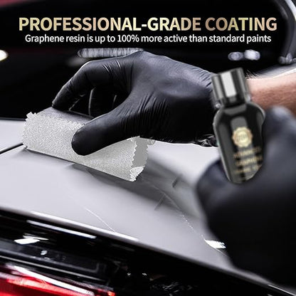 20H Advanced Graphene Ceramic Coating for Cars, Ceramic Car Auto Detailing kit (70ml), 10+ Years of Long Lasting Protection,Ultra High Gloss,Apply After Car Wash & Paint Correction
