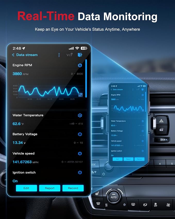 GOOLOO DEEPSCAN OBD2 Scanner Diagnostic Tool, Bluetooth Wireless All System Diagnostics for iOS & Android, Bi-Directional Control, 8+ Hot Reset, Code Reader, Live Data & Performance Test