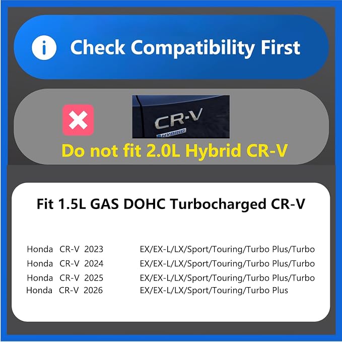 2023-2026 Honda CR-V Trunk Organizer, SUV Insert Cargo Rear Hatch Storage Box fits CRV EX LX EX-L Turbo Sport Under Cargo Floor Storage Bins