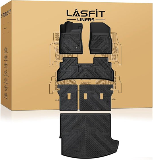 LASFIT Floor Mats for Buick Envista 2024 2025 2026, All-Weather Protection TPE Car Mats Floor Liners 2 Rows & Cargo Mats & Seatback Mats Full Set for Buick Envista Accessories, Black