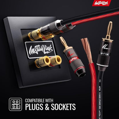 Install Link 14 Gauge Speaker Wire for Car, Home or RV Audio Cable, 250ft, CCA