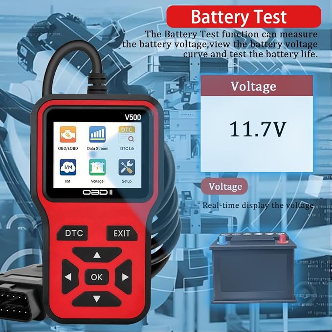 OBD2 Scanner Diagnostic Tool - Check Engine Light Code Scanner Tool with Reset, DTC, Data Stream, I/M Readiness, Car & Truck Scan Tool for All Vehicles Since 1996, escaner automotriz