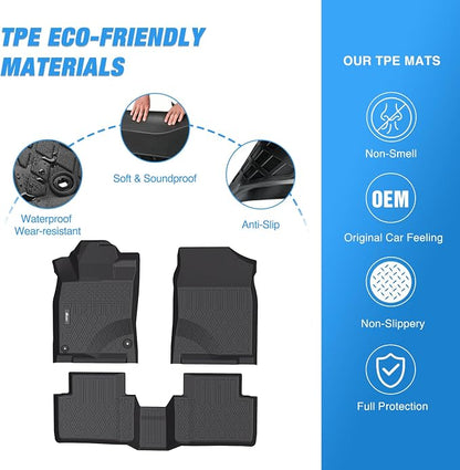 Nilight TPE Floor Mats for Honda Civic Coupe Sedan Type R 2016-2021, Civic Hatchback 2017 2018 2019 2020 2021,All Weather Custom Fit Heavy Duty Floor Liners