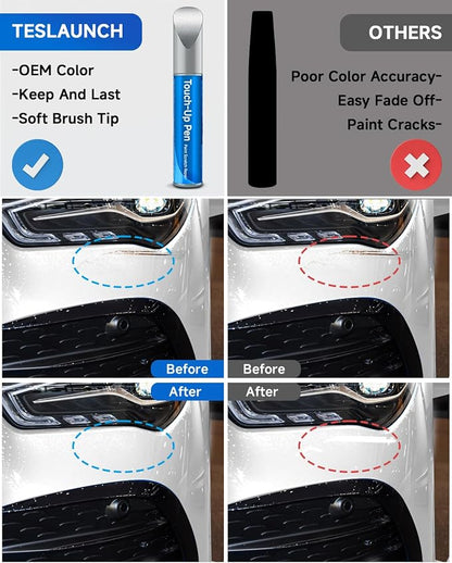 149/9149 Polar White Touch Up Paint Compatible With Mercedes-Benz Exact Match Car Paint Pen Scratch Repair