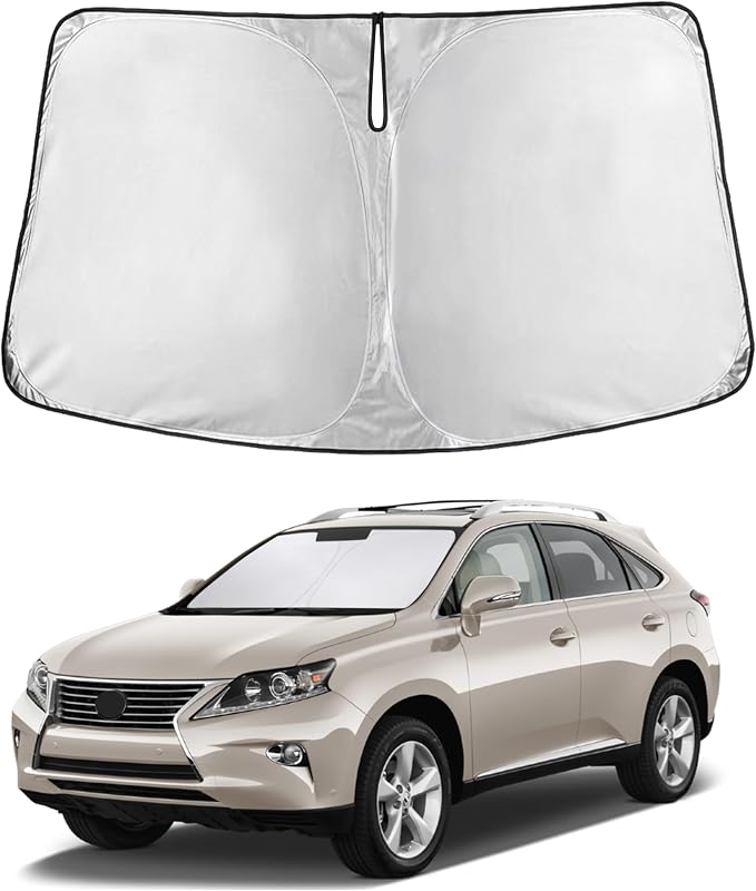 EcoNour Windshield Sunshade Compatible for Lexus RX 300 350/350h 450/450h 2010-2013 2014 2015, Sun Visor for Front Windshield & Window Sun Shade Cover, UV Heat Blocker & Protector, Car Accessories