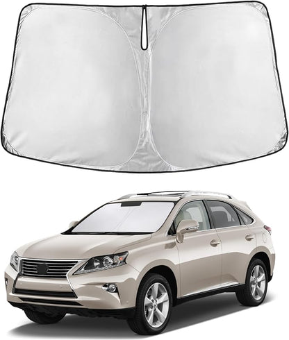 EcoNour Windshield Sunshade Compatible for Lexus RX 300 350/350h 450/450h 2010-2013 2014 2015, Sun Visor for Front Windshield & Window Sun Shade Cover, UV Heat Blocker & Protector, Car Accessories